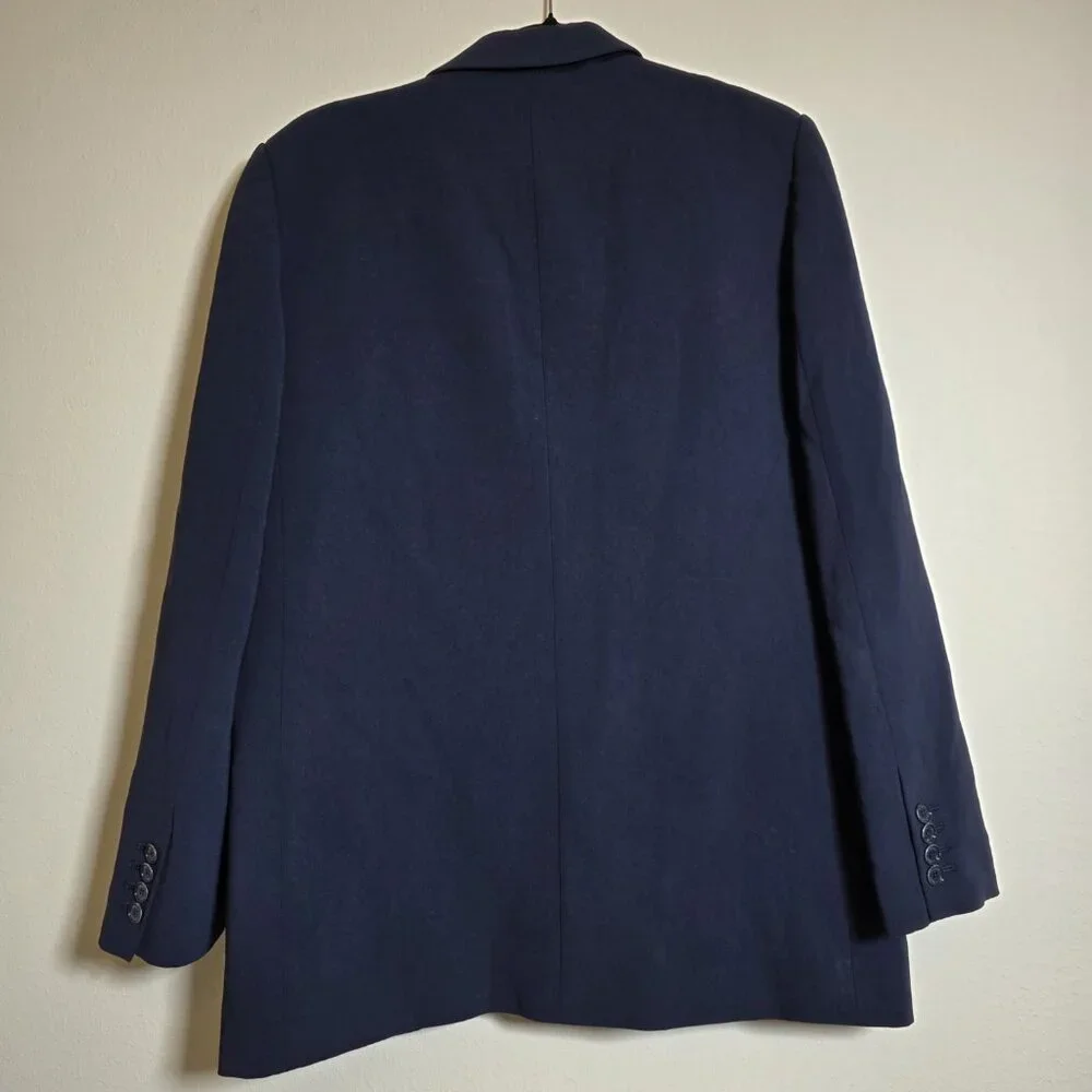Navy One Button Mensy Blazer MICHAEL KORS SIZE 10 - Picture 3 of 6